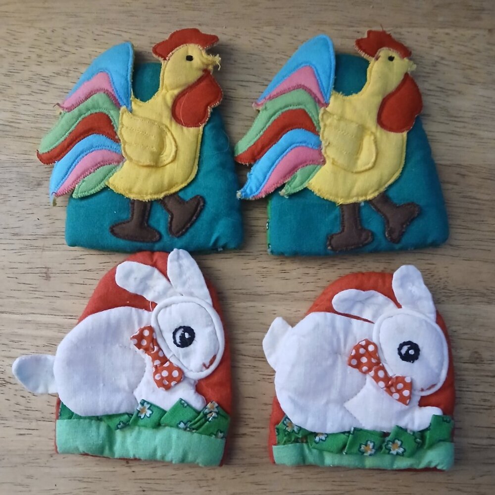 Set of 4 fabric egg warmer - perfect for Easter
